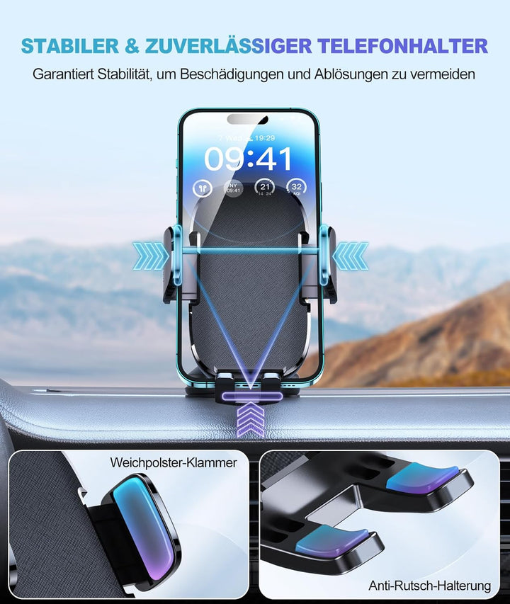 Handyhalterung Auto, [Hervorragender Halt] 360° Drehbarer Handy Halterung Auto, Ultrastarke Klebrige