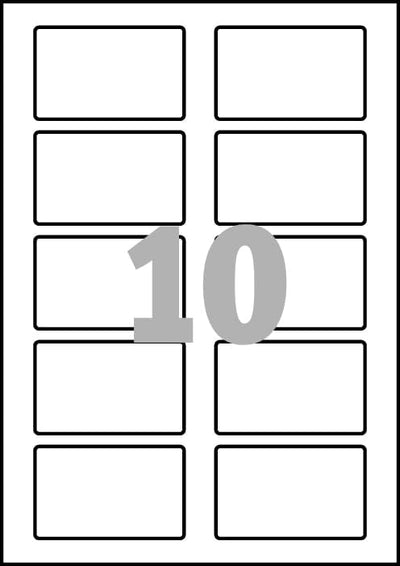 Avery – 150 Namensschilder bedruckbar für Textilien, aus weissem Polyester, Format 80 x 50 mm, Tinte