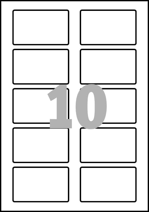 Avery – 150 Namensschilder bedruckbar für Textilien, aus weissem Polyester, Format 80 x 50 mm, Tinte
