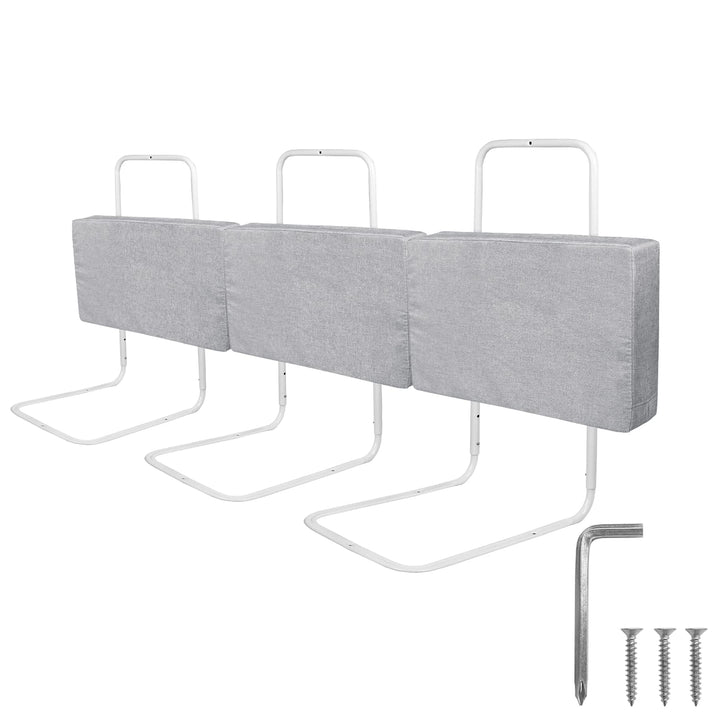 Froadp 180cm Rausfallschutz Beistellbett Leinen Kindersoftpack Bettgitter Tragbare Bettschutzgitter