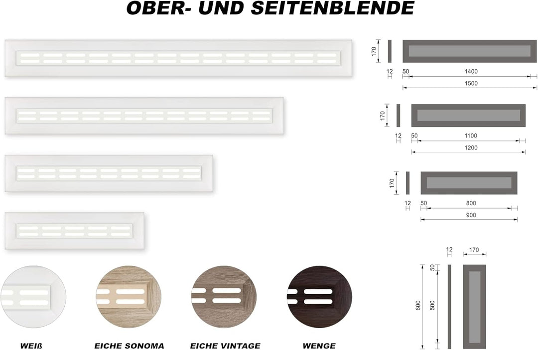 HEXIM Heizkörperverkleidung MDF &amp; HDF - Dekorative Heizkörperabdeckungen in unterschiedlichen Grösse