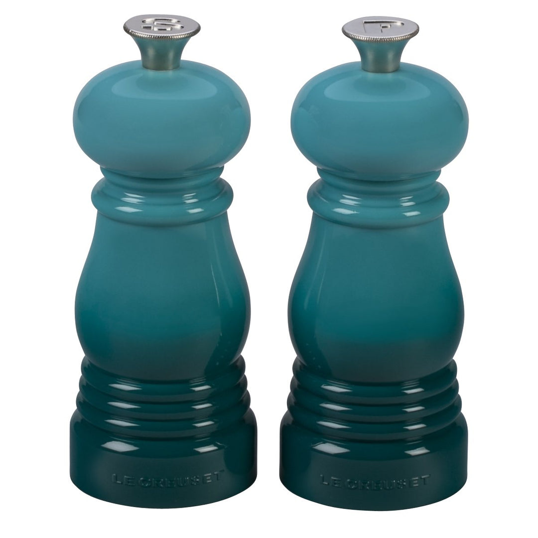Le Creuset Kleines Mühlenset, Salz- und Pfeffermühle, ABS-Kunststoff, Je 5 x 5 x 12,1 cm, Keramik-Ma
