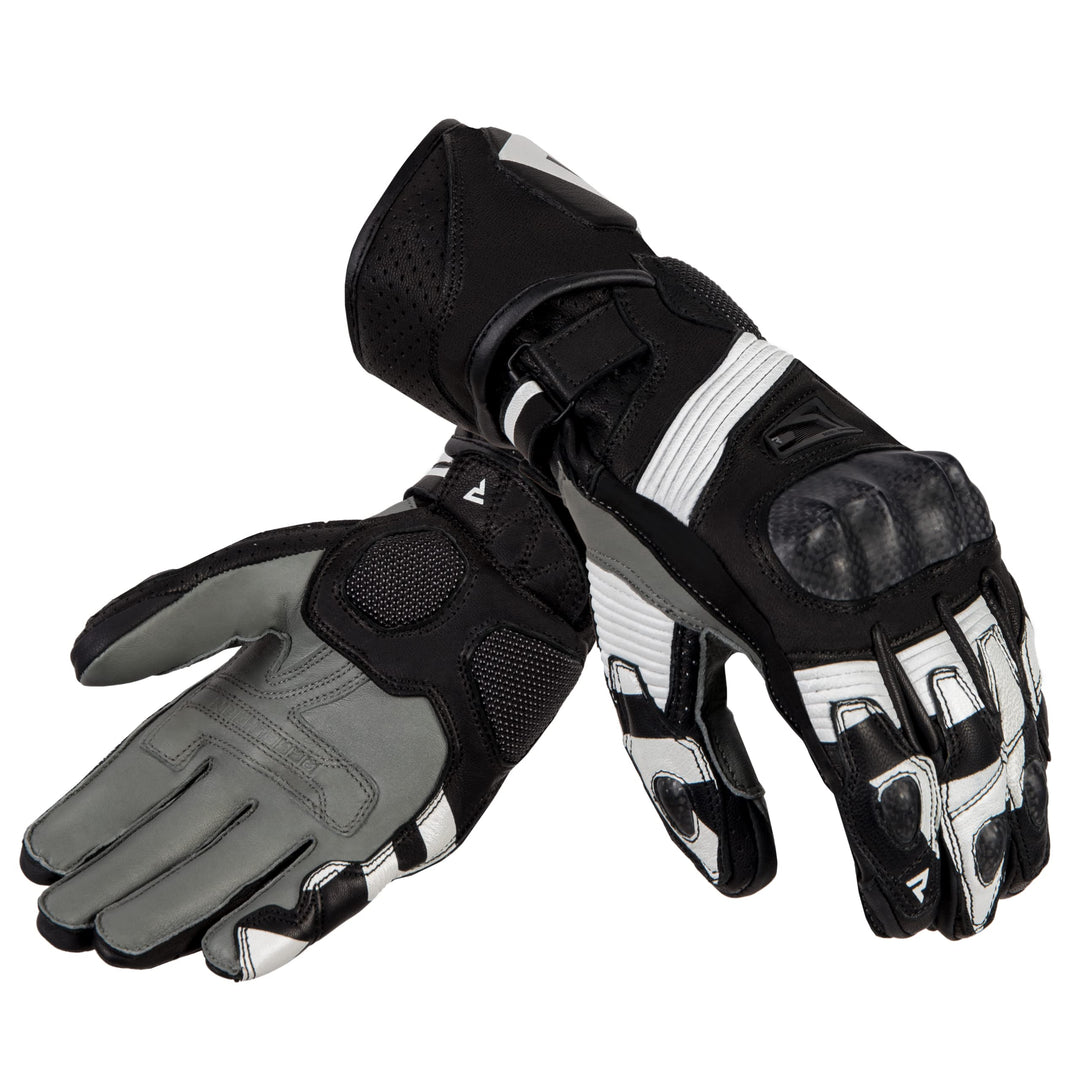 REBELHORN Fighter Motorradhandschuhe Herren | Känguru und Ziegenleder | Knöchel- und Fingerschutz |