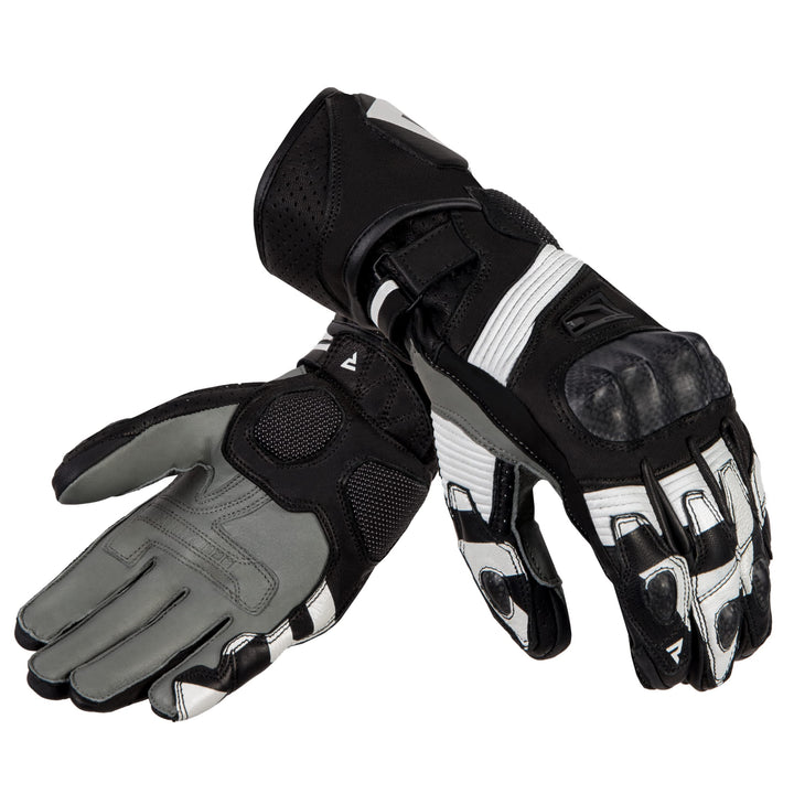 REBELHORN Fighter Motorradhandschuhe Herren | Känguru und Ziegenleder | Knöchel- und Fingerschutz |