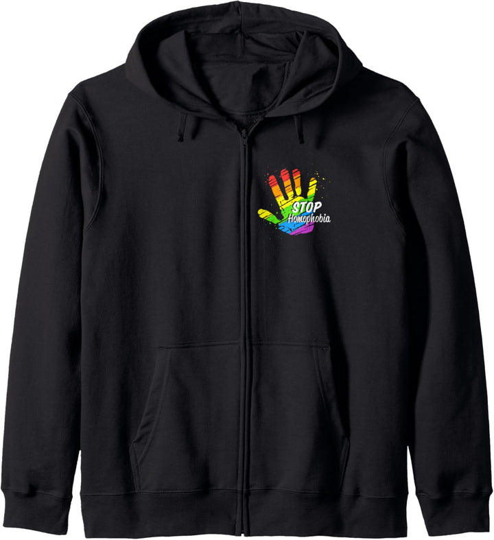 LGBTQ Regenbogen Stop Homophobie Gay Pride Schwule Lesben Kapuzenjacke