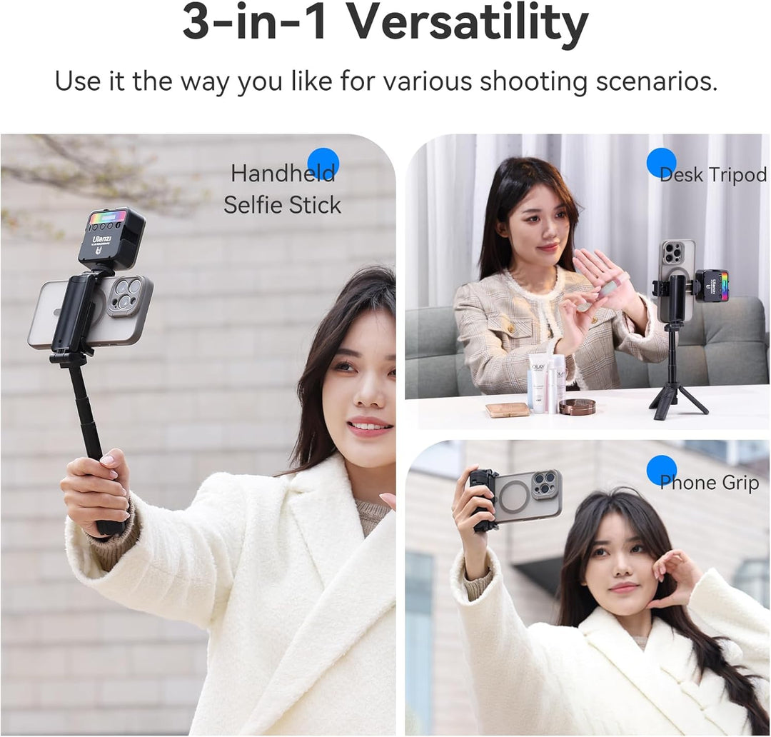 Ulanzi JJ02 Pocket Selfie Stick Stativ mit Bluetooth-Fernbedienung