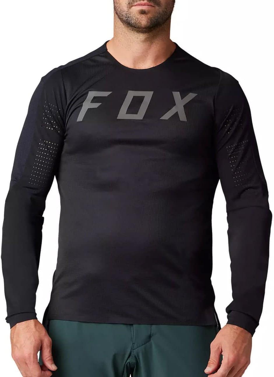 Fox Herren Bike Oberteil Flexair PRO LS Jersey L Black/White, L Black/White