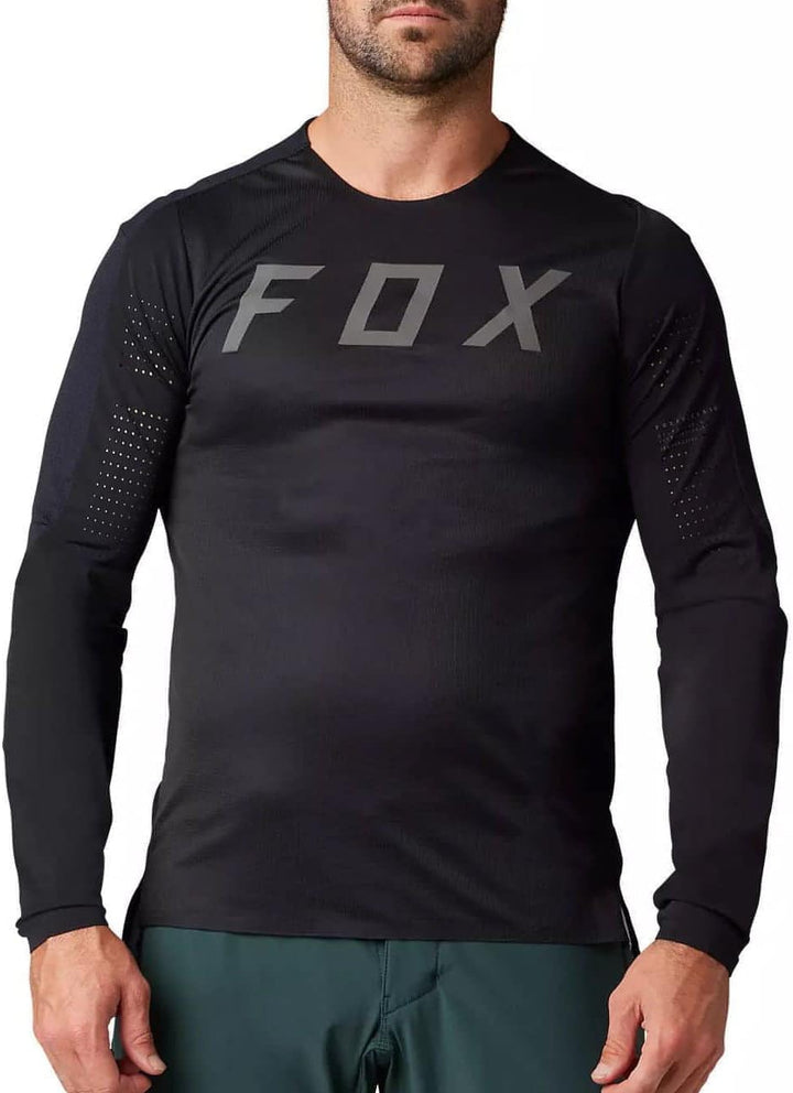 Fox Herren Bike Oberteil Flexair PRO LS Jersey XS-M Black/White, XS-M Black/White