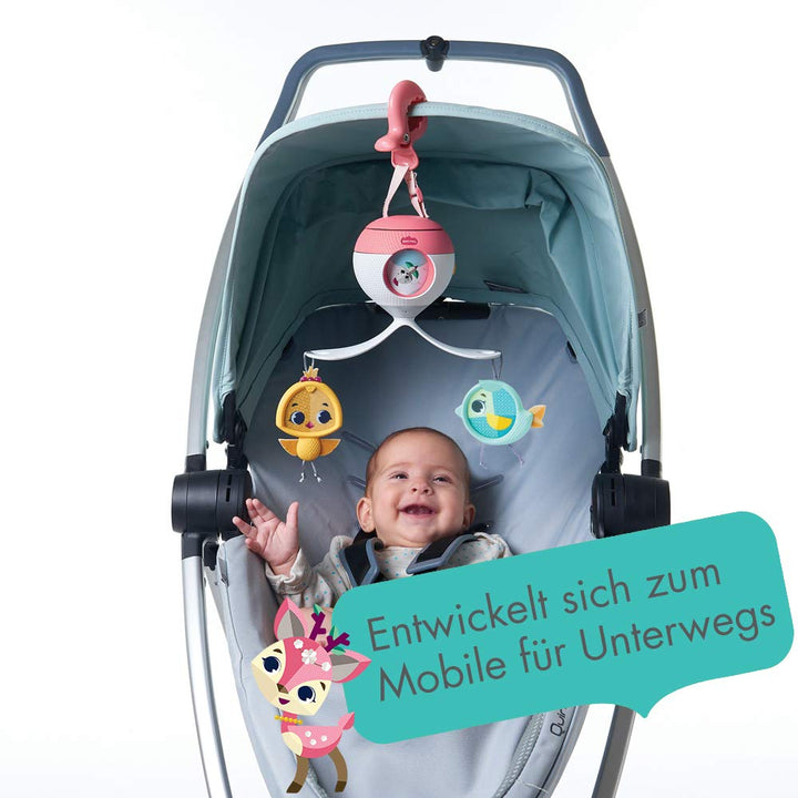 Tiny Love Tummy Time Mobile Entertainer, Toy with Music and Lights, Suitable from Birth, 0M +, Princ