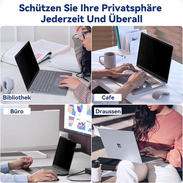 Magnetischer Blickschutzfilter Kompatibel Mit 15 Zoll Surface Laptop 5/4/3/2/1, Abnehmbar Anti Glare