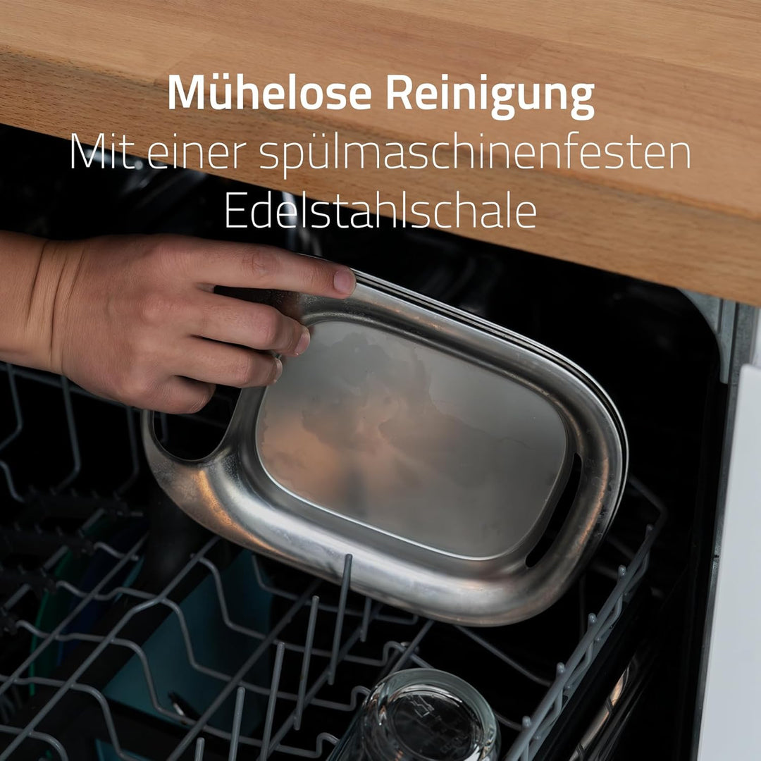 Hombli Smarter Trinkbrunnen für Haustiere, 3,5l Volumen, leise, Edelstahl-Napf, Filter- und Wasserst