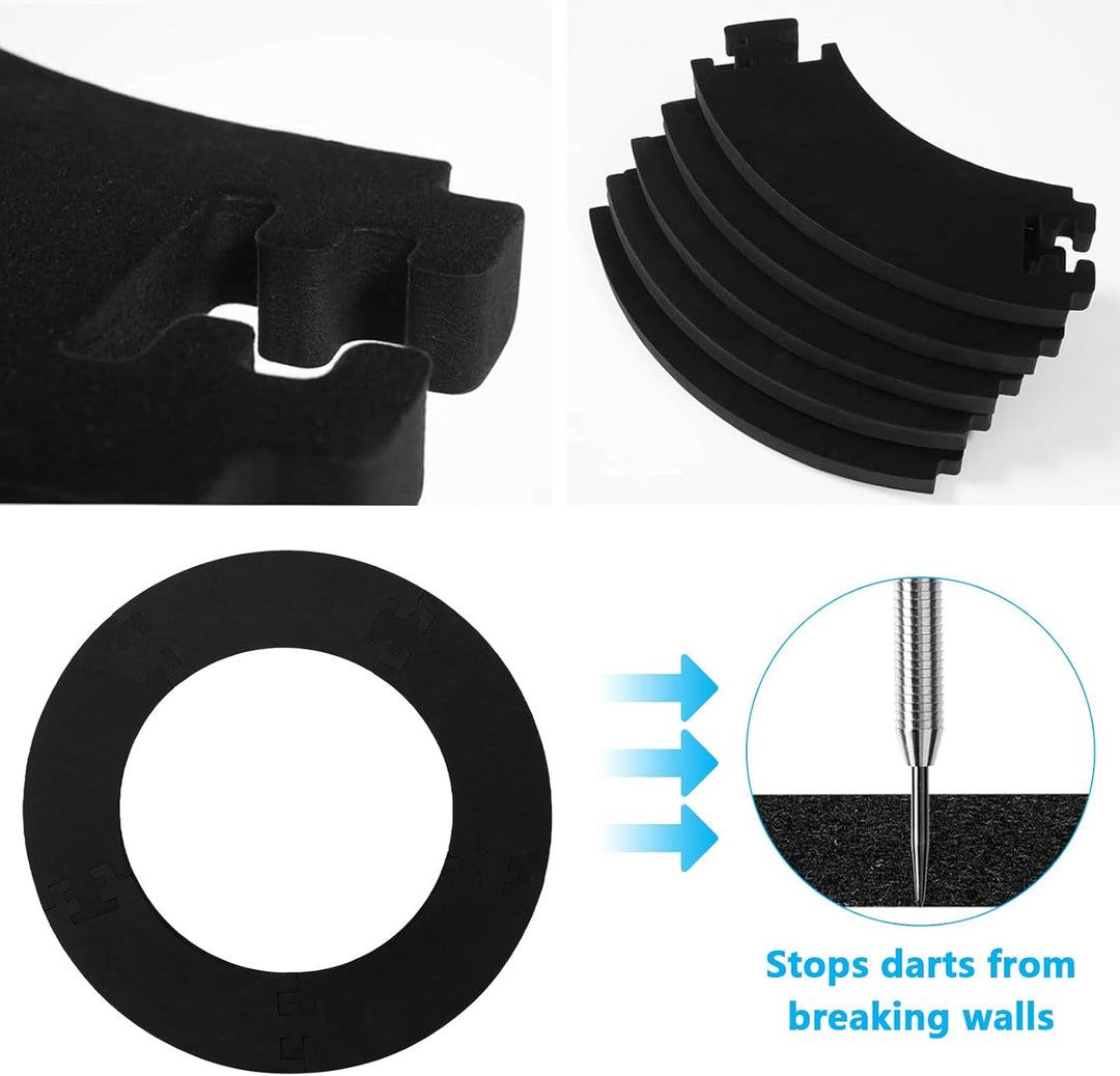 Dartscheibe Schutzring, Ø45 cm Surround Dartscheibe,2,5cm Dick Surround Auffangring Dart Backboard,E