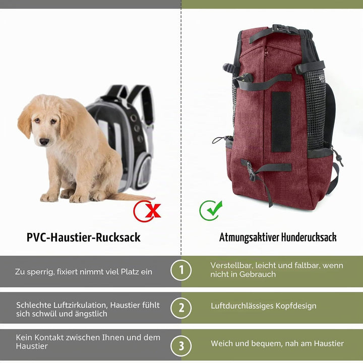 PETCUTE Hundetasche Hundetransporttasche Tragetasche für Hunde Katzen Wanderrucksack Seite Atmungsak