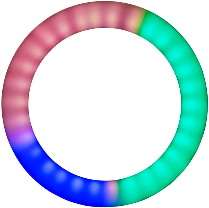 Hama LED RGB Ringlicht mit Stativ Handy faltbar 10,2“ Ringleuchte, 26,5 cm Durchmesser, Tisch Stativ