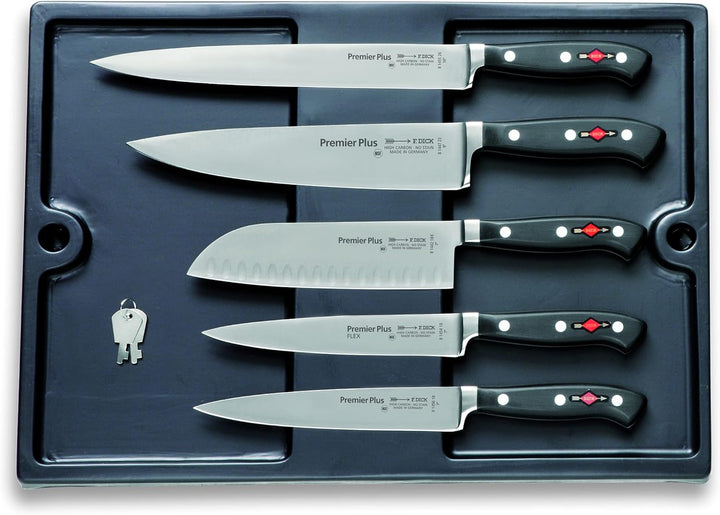 F. DICK Kochkoffer Bristol 12-teilig (Messer-Set mit Koffer, inkl. Kochmesser + Kochwerkzeug/Zubehör