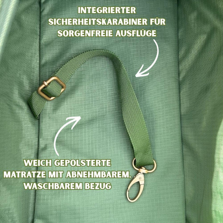 Jane Hundetasche Grün – Stilvolle Hundetransportbox für kleine Hunde bis 8 kg, Faltbare Transportbox
