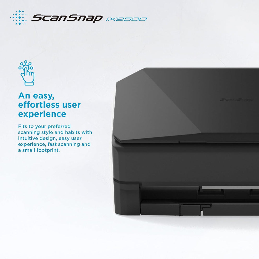 ScanSnap iX2500 Schwarz – Ultraschneller Duplex-Scanner mit 45 S./Min., 100-Blatt-ADF, 600DPI, 5″ To