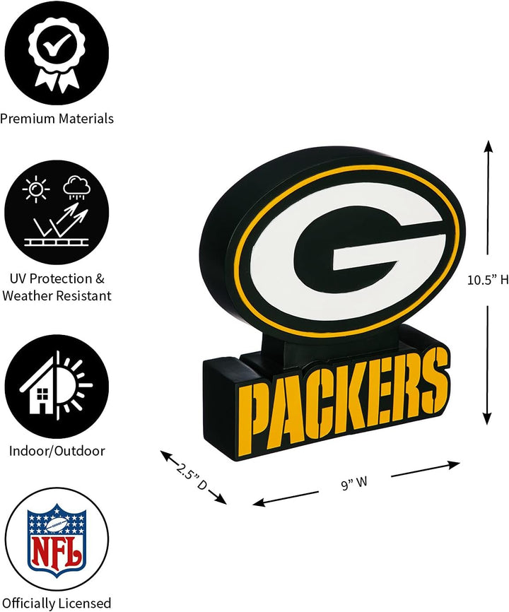 Team Sports America Evergreen Enterprises NFL Green Bay Packers Maskottchen, Gartenstatue, Teamfarbe