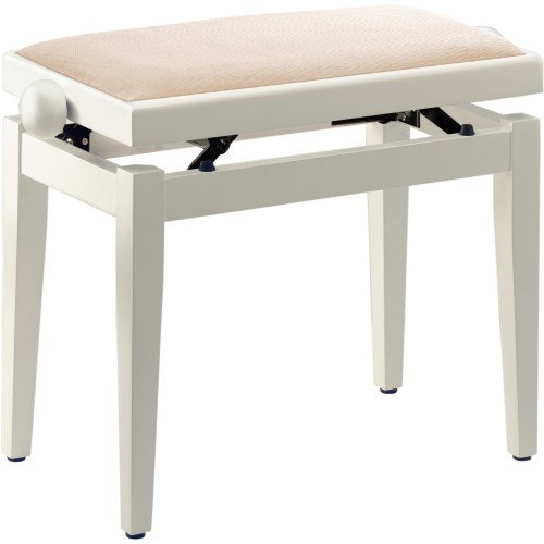 Stagg PB05 WHM VBE Klavierbank Weiss matt +Velour beige