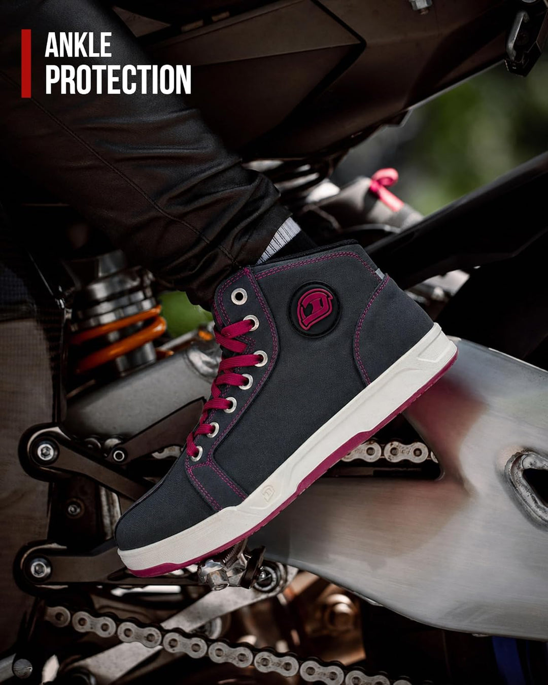 IRON JIA'S Motorradschuhe Herren Damen Motorradstiefel Herren CE-konform rutschfeste atmungsaktive S