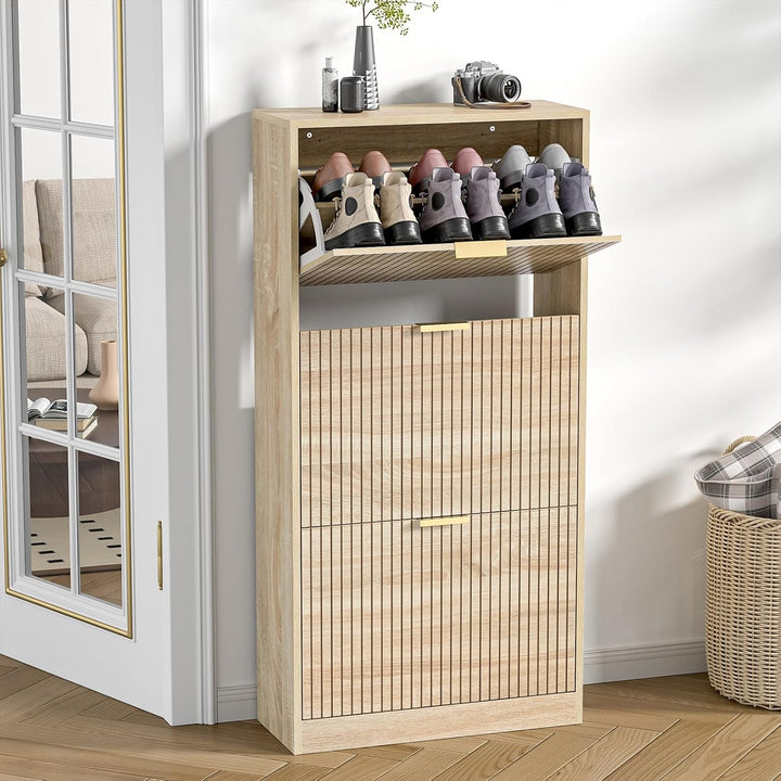 Schuhschrank mit 3 Flip-Schubladen, platzsparender Schuhkipper, Schuhregal, Schuhaufbewahrung, für 1