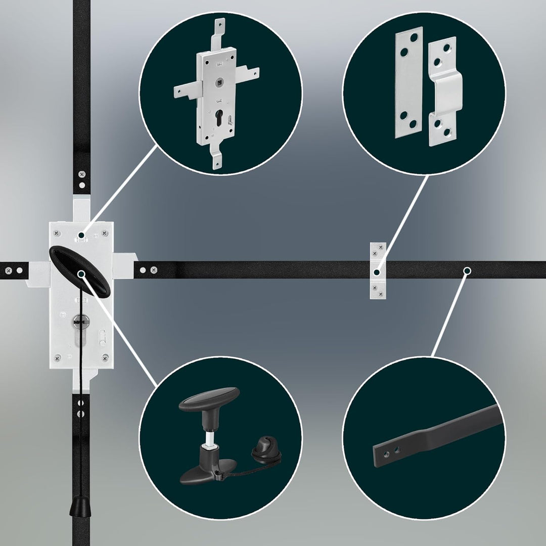 KOTARBAU® Garagenschloss 60 mm Stahl Set Torschloss Profilzylinder für Schwingtore Garagentorschloss