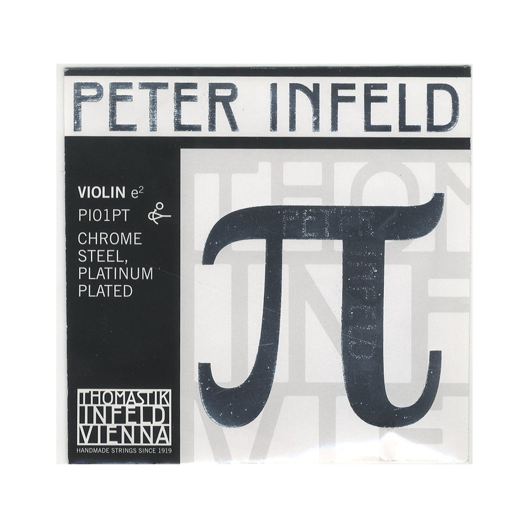 Thomastik Einzelsaite für Violine 4/4 Peter Infeld Synthetic Core - E-Saite Chromstahl, Platin besch