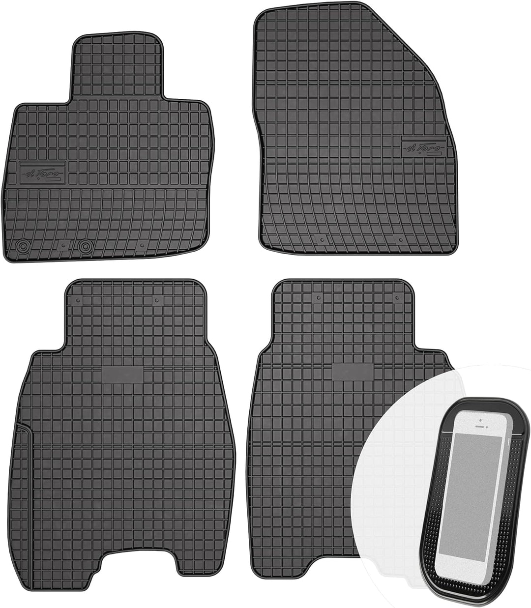 Gummimatten Auto Fussmatten Gummi Automatten Passgenau 4-teilig Set - passend für Honda Civic 8 2006