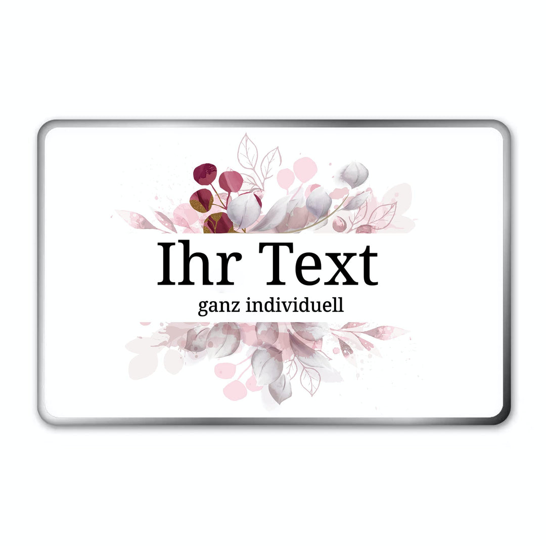 STEMPEL-FABRIK – personalisierbare eckige Dose mit Name oder Wunschtext – Aquarell Motiv mit rotem B