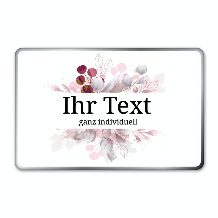 STEMPEL-FABRIK – personalisierbare eckige Dose mit Name oder Wunschtext – Aquarell Motiv mit rotem B