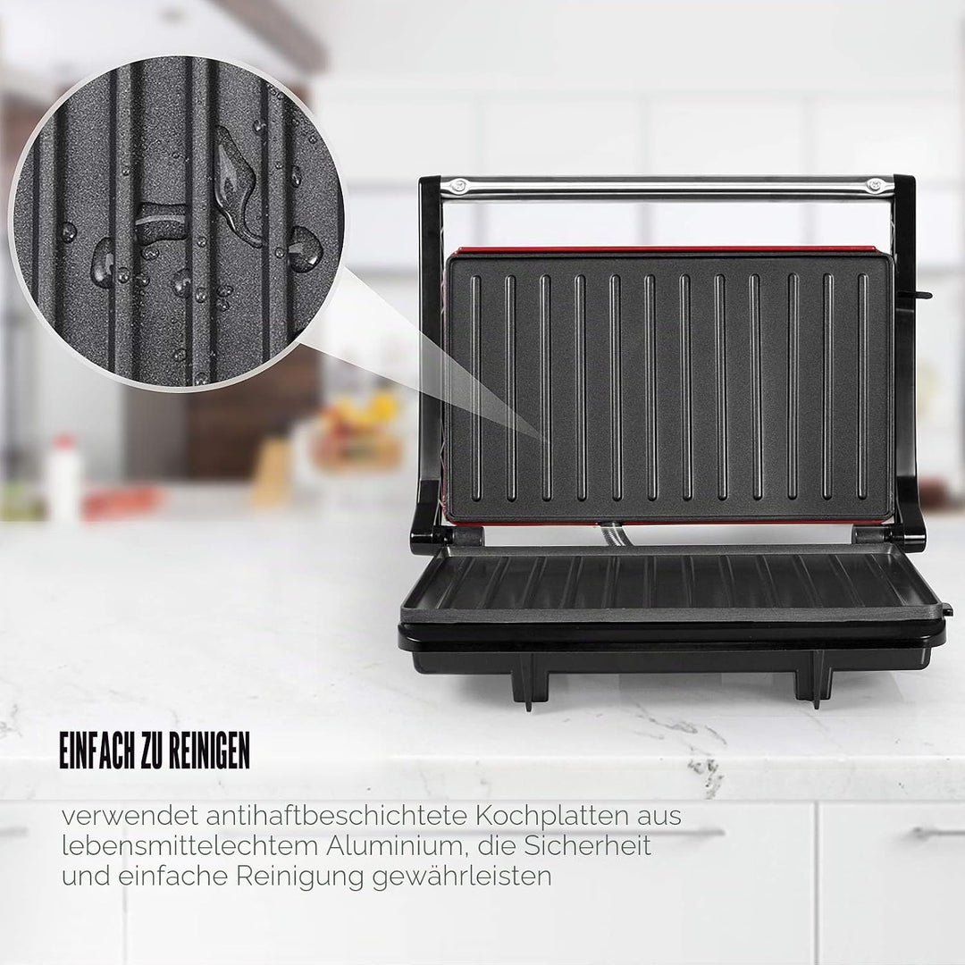 Gotoll Kontaktgrill, Sandwichtoaster,Panini Grill, Panini Sandwich Maker, Elektrogrill Multifunktion