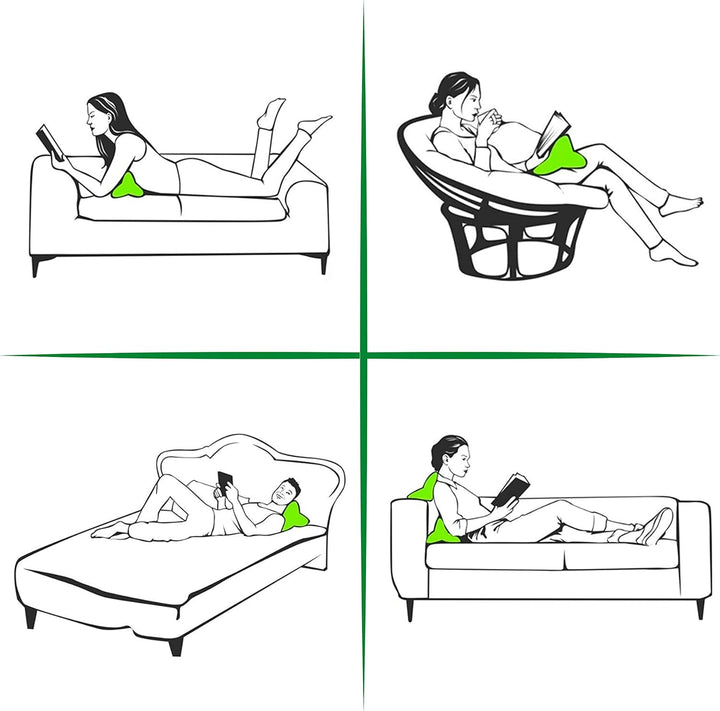 Herbalind NEU Leseknochen Lesekissen Nackenkissen als Buchstütze - 40 x 18 cm Nackenrolle Stützkisse