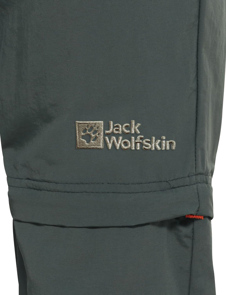 Jack Wolfskin Kinder SAFARI Hose mit abzippbaren Hosenbeinen 116 Slate Green, 116 Slate Green