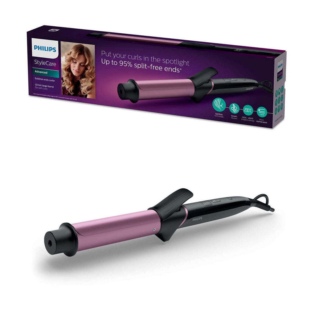 Philips StyleCare BHB868/00 Styling-Werkzeug, warm, schwarz, lila, 1,8 m, Lockenstab (Lockenstab, wa
