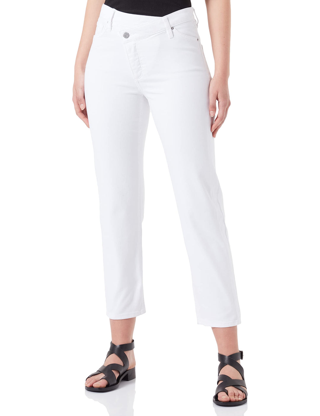 s.Oliver Damen Jeans, Karolin Straight Leg, Weiss