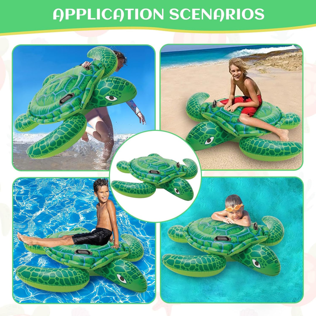Luftmatratze Kinder, CIYIN Schwimmtiere für den Pool, Aufblasbare Schildkröte, Wassertiere Aufblasba