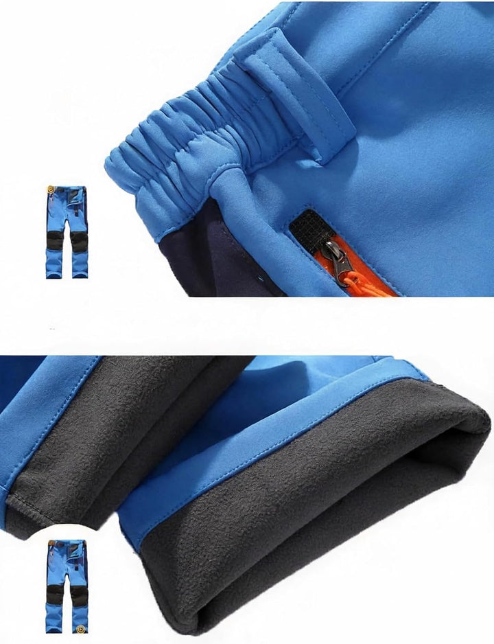 Echinodon Kinder Softshellhose mit Fleecefütterung Hose Wasserabweisend Winddicht Atmungsaktiv Warm