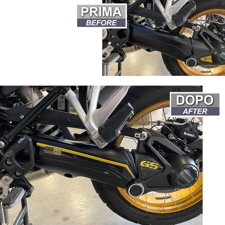 Resin Bike Aufkleber für Motorrad Kompatibel mit BMW R 1250 GS Edition 40th 2021 2022. Schwingschutz