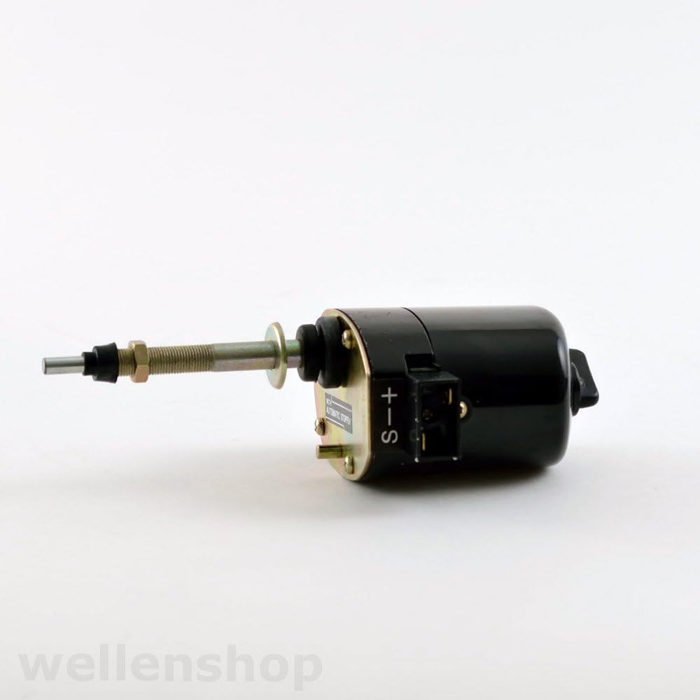 wellenshop 12 Volt Scheibenwischermotor mit ON/Off Schalter, Edelstahl Scheiben-Wischerarm ausziehba