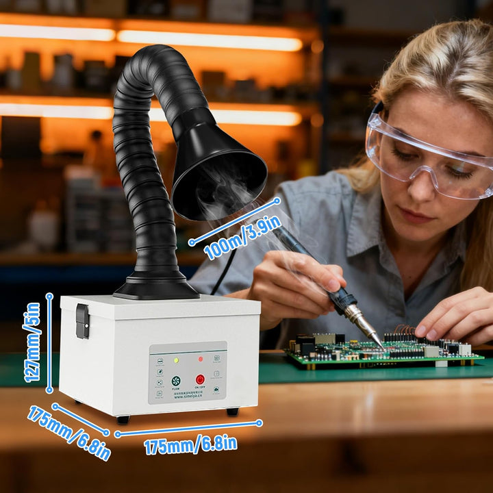 CISSIYOG Lötrauchabsorber, 45W Lötrauchabsaugung mit 3 Stufen Filter, Luftvolumen 180 m³/h, Geräusch