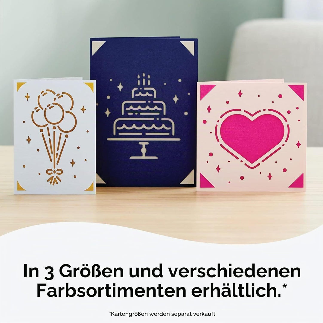 Cricut Insert Cards | Prinzessin | 12,1 cm x 12,1 cm (Cricut -Grösse S40) | 35-Pack | Zur Verwendung