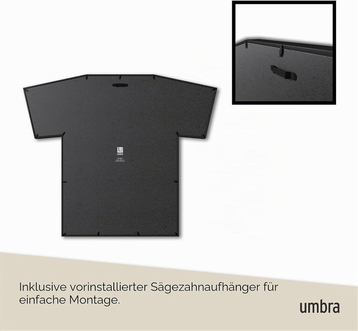 Umbra T-Frame Trikotrahmen – Bilderrahmen für T-Shirts und Trikots für Kinder- und kleine Erwachsene