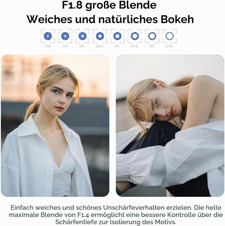 VILTROX AF 85mm F1.8 FE Vollformatobjektiv für Sony E-Mount, 85mm f/1.8 Autofokus-Portrait-Prime-Obj