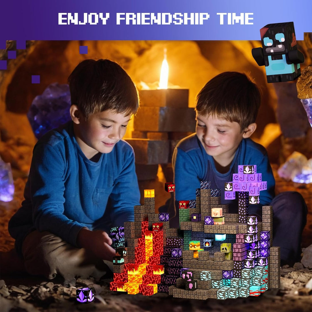 GobiDex Magnetische Bausteine 200 Stück Magnetspielzeug für Kinder ab 3 Jahren MagWonder Konstruktio