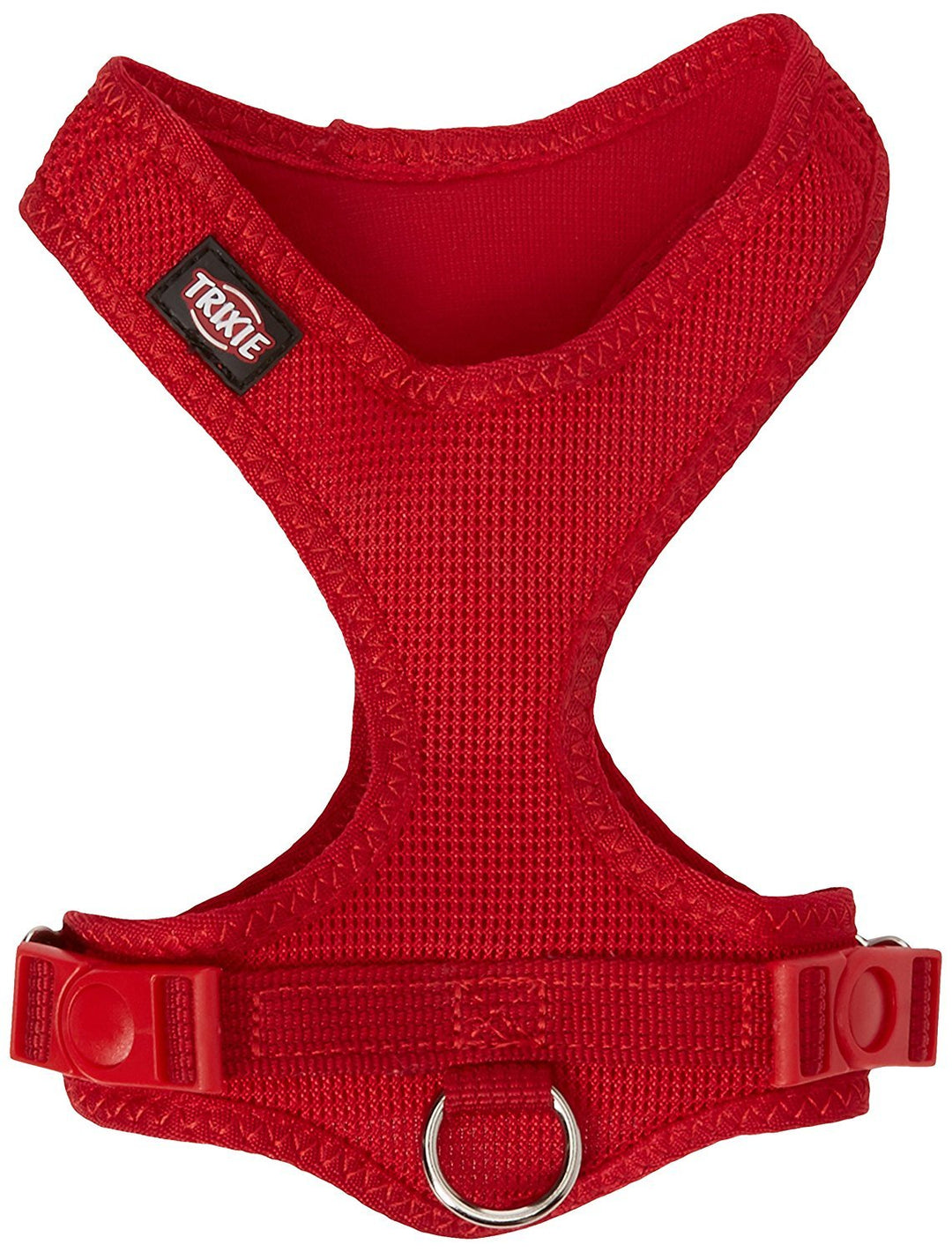 TRIXIE Comfort Soft Touren-Geschirr Grösse XXS–XS: Brustumfang 28–40 cm/15 mm in rot - gepolstertes