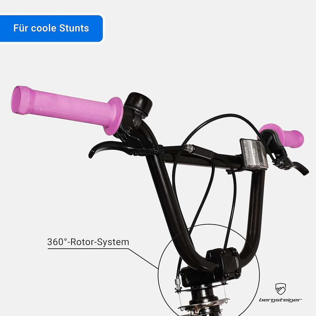 Bergsteiger Halifax 20 Zoll BMX, Fatbike, 360° Rotor-System, Freestyle, 2 Stahl Pegs, Kettenschutz,