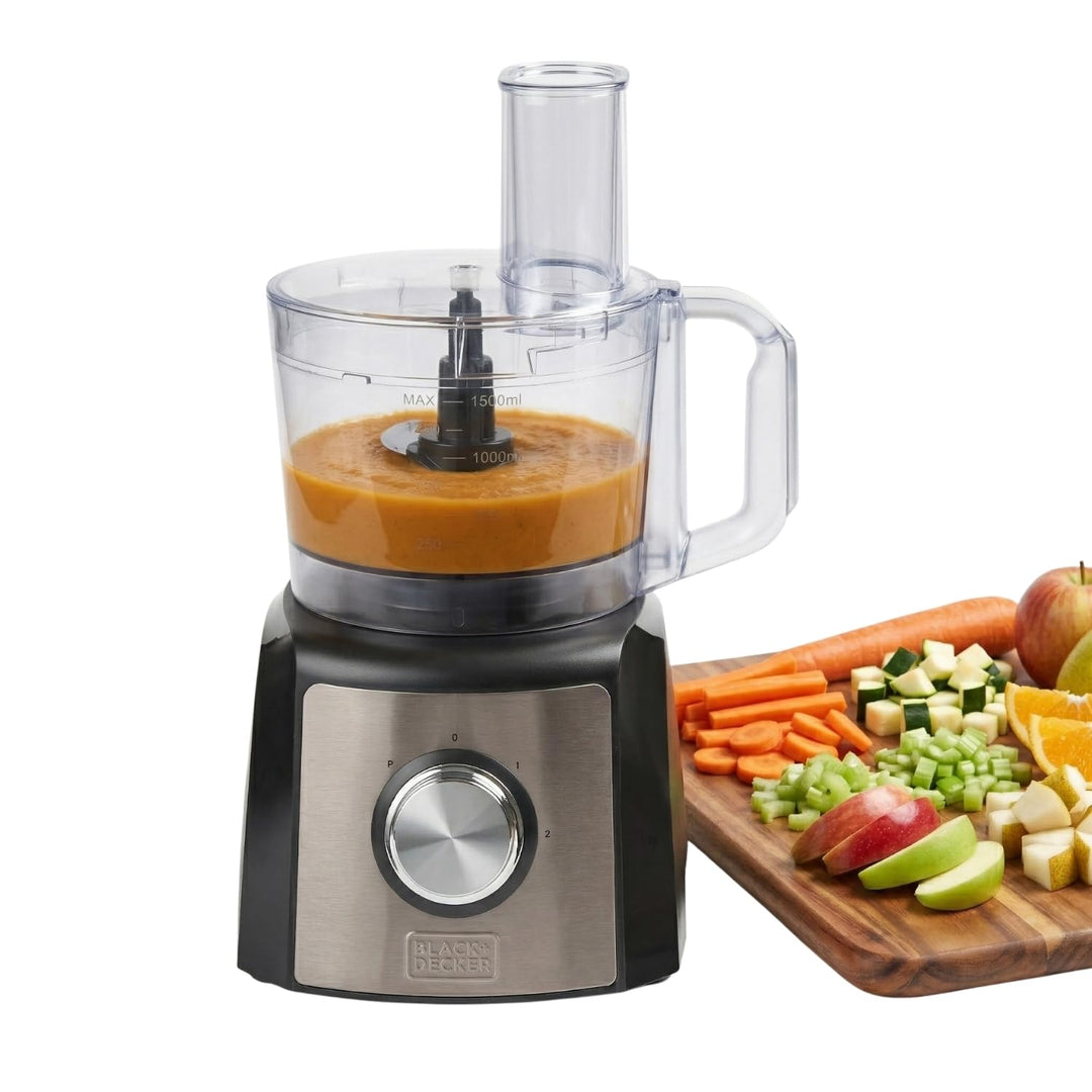 BLACK+DECKER BXFPA1200E - Küchenmaschine, 1.200W, Behälter 1,5l, 2 Geschwindigkeitsstufen/Turbofunkt