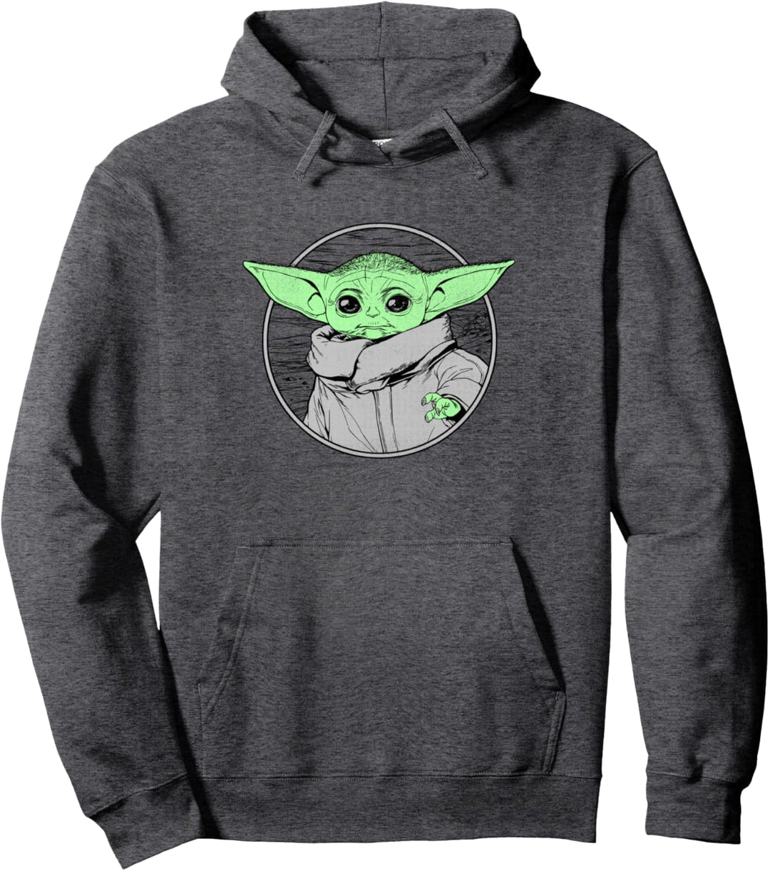 Star Wars: The Mandalorian Grogu The Force Circle Fill Pullover Hoodie