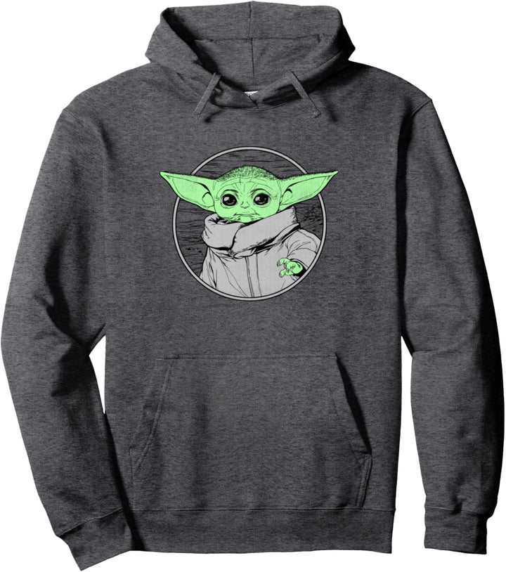 Star Wars: The Mandalorian Grogu The Force Circle Fill Pullover Hoodie