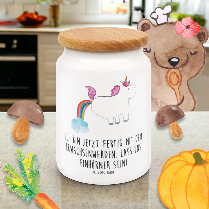 Mr. &amp; Mrs. Panda Teedose Einhorn Pupsen - Geschenk, Pups, Unicorn, Kaffeedose, Freundin, Keksdose, F